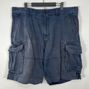 Polo Ralph Lauren Cargo Shorts Men Size 40 Navy Blue 10” Inseam Faded Distressed
